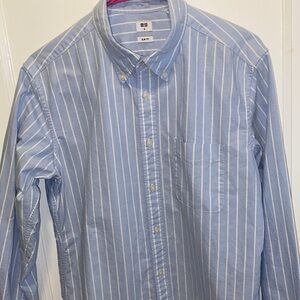 Blue and White Striped Uniqlo Oxford EUC